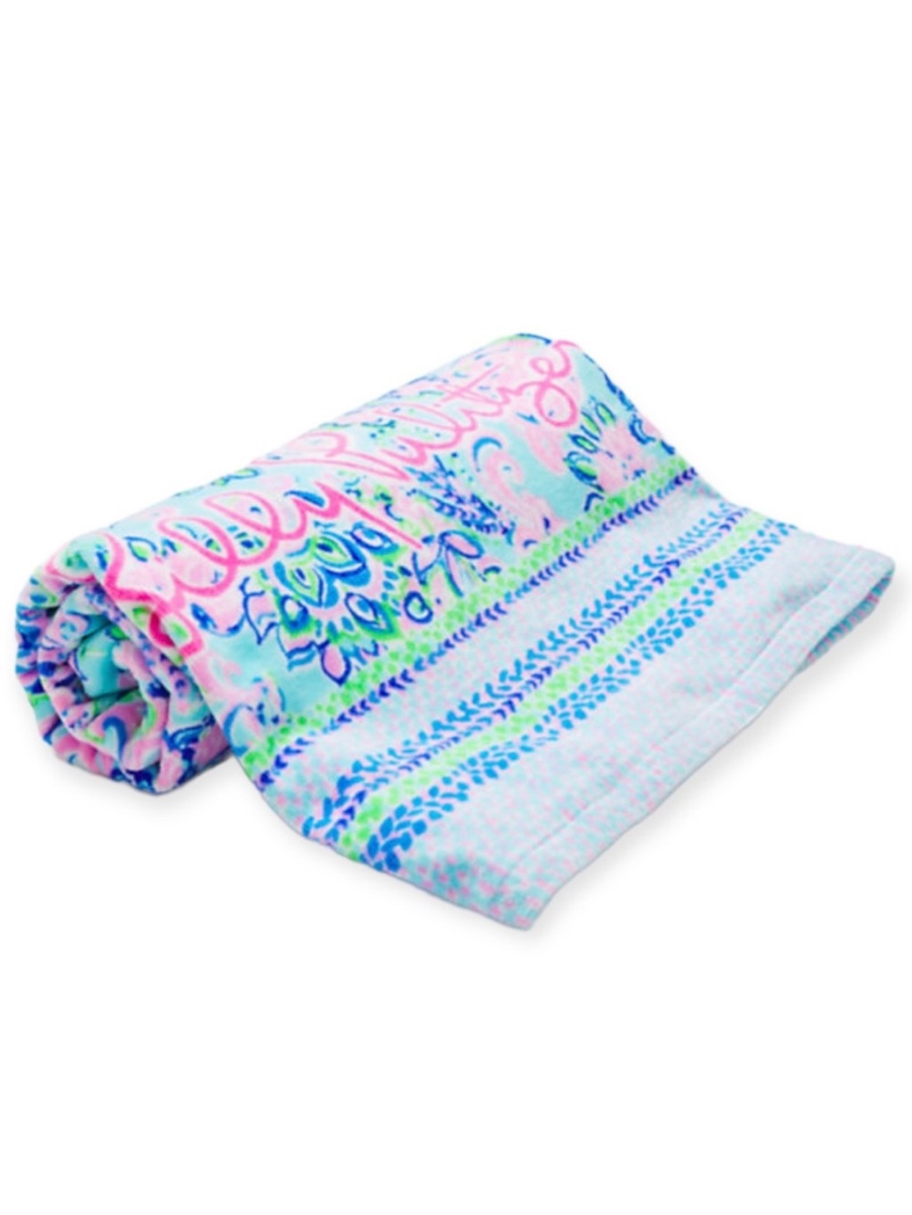 NWT Lilly Pulitzer Beach Towel Blue Horizon Jungle Sunrise Engineered
